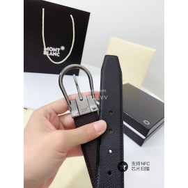 Montblanc Palm Calf Pure Gun Color Copper Buckle 34mm Belt