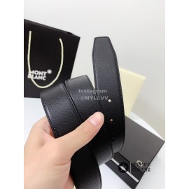 Montblanc Palm Calf Pure Gun Color Copper Buckle 34mm Belt