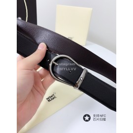 Montblanc Palm Calf Pure Gun Color Copper Buckle 34mm Belt