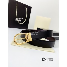 Montblanc Palm Calf Pure Gold Copper Buckle 34mm Belt