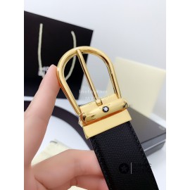 Montblanc Palm Calf Pure Gold Copper Buckle 34mm Belt