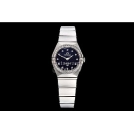 Omega G Factory 25mm Black Dial Quartz Watch For Women