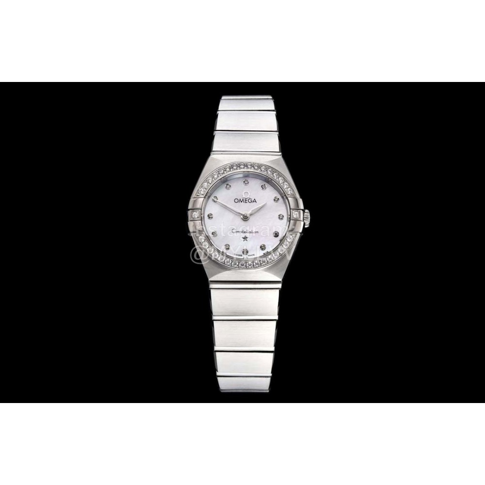 Omega G Factory 25mm White Dial Quartz Watch For Women