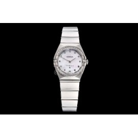 Omega G Factory 25mm White Dial Quartz Watch For Women