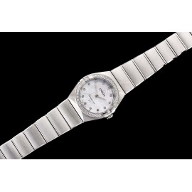 Omega G Factory 25mm White Dial Quartz Watch For Women