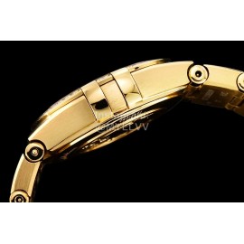 Omega G Factory 25mm White Dial Quartz Watch For Women Gold