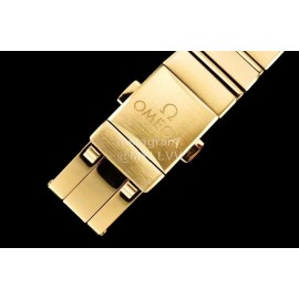 Omega G Factory 25mm White Dial Quartz Watch For Women Gold