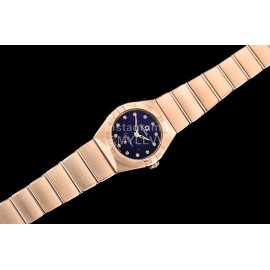 Omega G Factory 25mm Black Dial Quartz Watch For Women Rose Gold