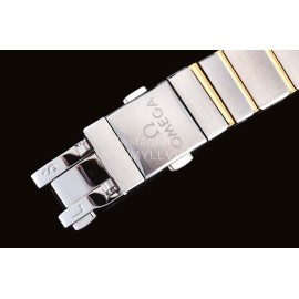 Omega G Factory 25mm White Dial Silver Quartz Watch For Women