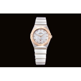 Omega G Factory New 25mm White Dial Quartz Watch For Women