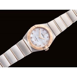 Omega G Factory New 25mm White Dial Quartz Watch For Women