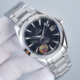 Omega 316l Steel Case Black Dial Sapphire Crystal Watch