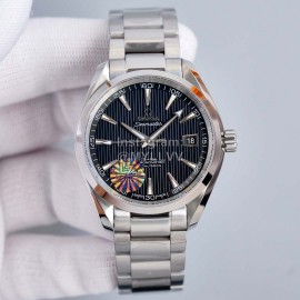 Omega 316l Steel Case Black Dial Sapphire Crystal Watch
