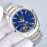 Omega 316l Steel Case Blue Dial Sapphire Crystal Watch