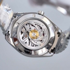 Omega 316l Steel Case Blue Dial Sapphire Crystal Watch