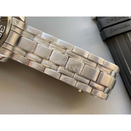 Omega 42mm Black Dial 316l Steel Case Watch