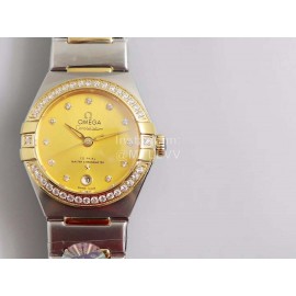 Omega 29mm Dial Diamond Steel Strap Watch