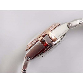 Omega 29mm Dial Diamond Steel Strap Watch Rose Gold