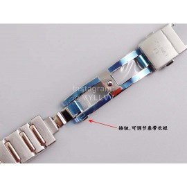 Omega 29mm Dial Diamond Steel Strap Watch Rose Gold