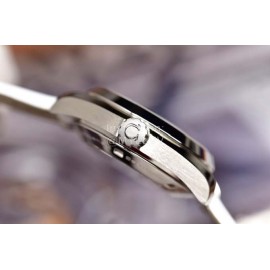 Omega Fashion 34mm Dial Leather Strap Watch For Women