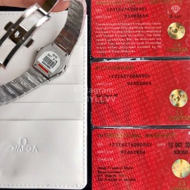 Omega 316l Steel Case 27mm Dial Diamond Watch