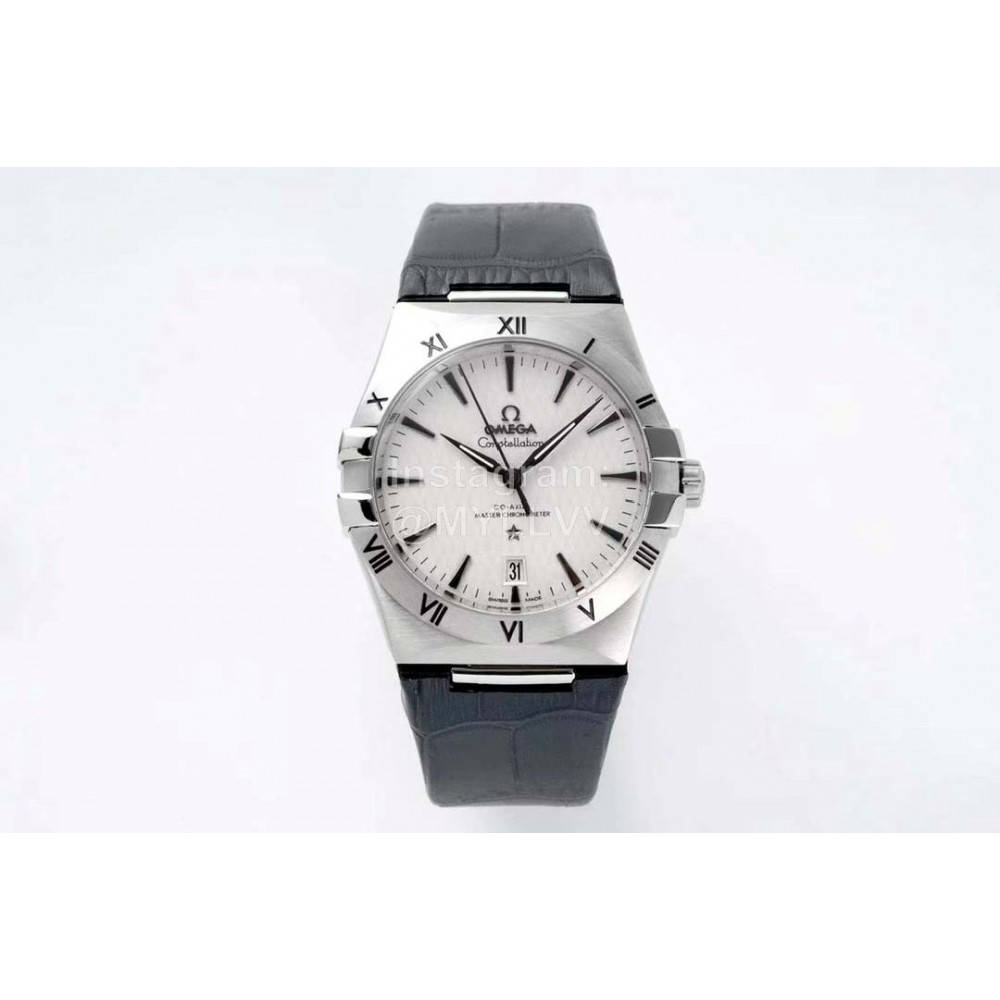 Omega Fashion Leather Strap Watch For Men