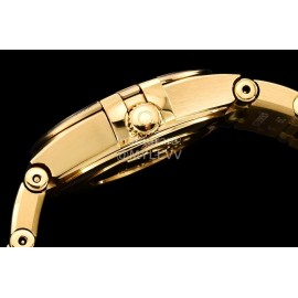 Omega G Factory 25mm Black Dial Quartz Watch For Women Gold 