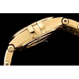 Omega G Factory 25mm Black Dial Quartz Watch For Women Gold 