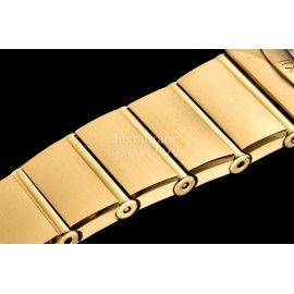 Omega G Factory 25mm Black Dial Quartz Watch For Women Gold 