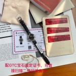 Omega 28mm Dial Black Leather Strap Watch