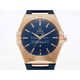 Omega 316l Steel Case 39mm Blue Dial Watch