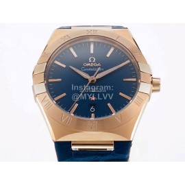 Omega 316l Steel Case 39mm Blue Dial Watch