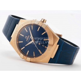 Omega 316l Steel Case 39mm Blue Dial Watch