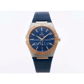 Omega 39mm Blue Dial 316l Steel Case Watch