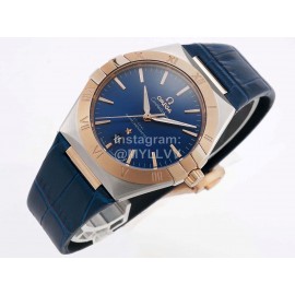 Omega 39mm Blue Dial 316l Steel Case Watch