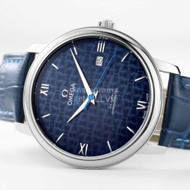 Omega 316l Steel Case Leather Strap Watch