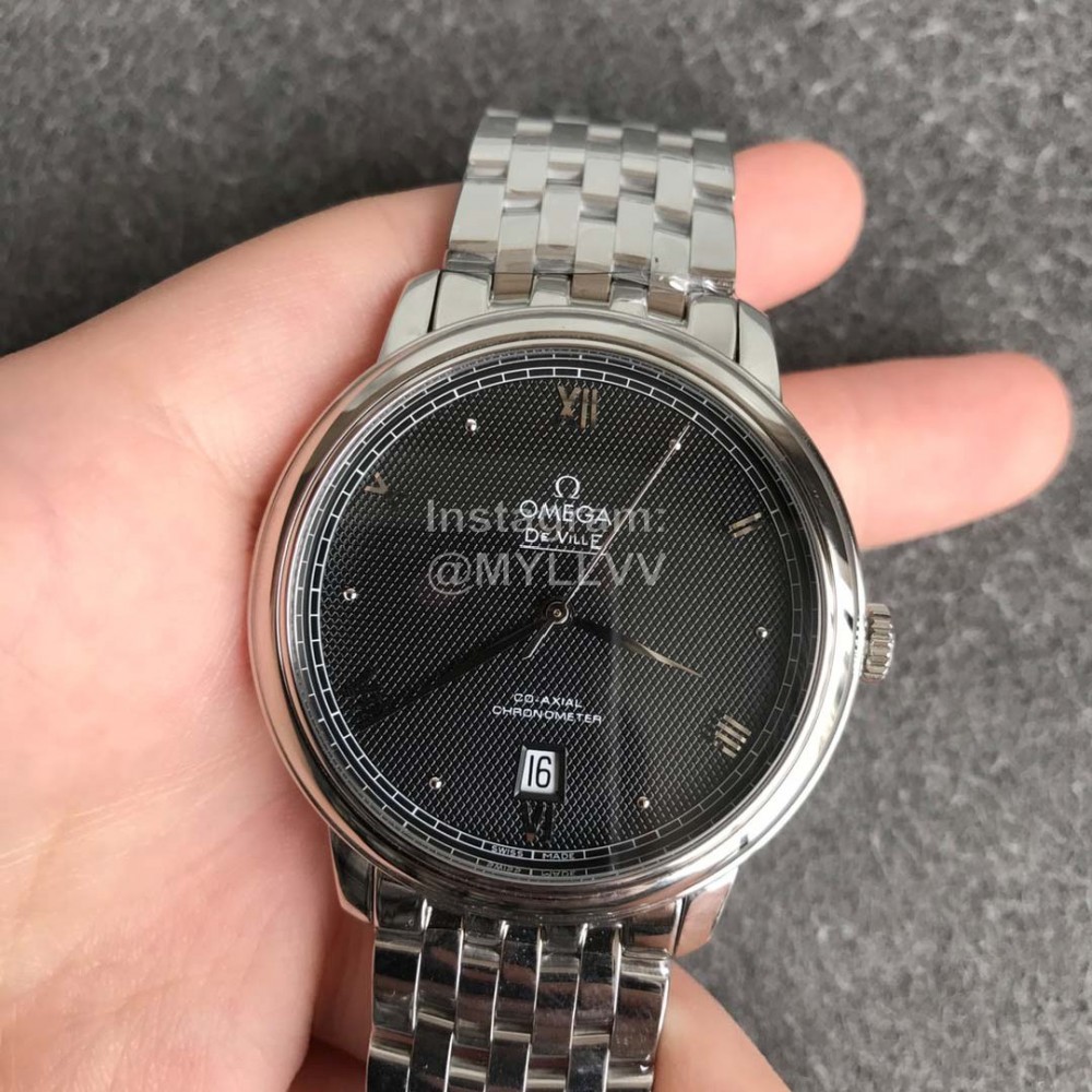 Omega 316l Steel Case Sapphire Crystal Watch Black