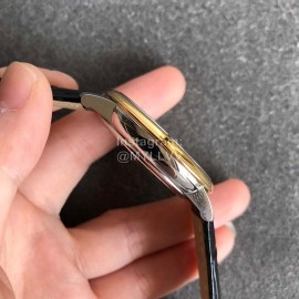 Omega Leather Strap 39.5mm Dial Watch Black