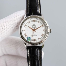 Omega 32.7mm Dial Black Leather Strap Watch