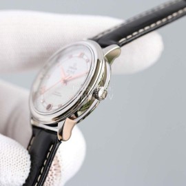 Omega 32.7mm Dial Black Leather Strap Watch