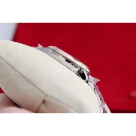 Omega White Roman Numeral Dial Steel Strap Watch