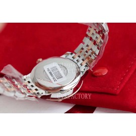 Omega White Roman Numeral Dial Steel Strap Watch