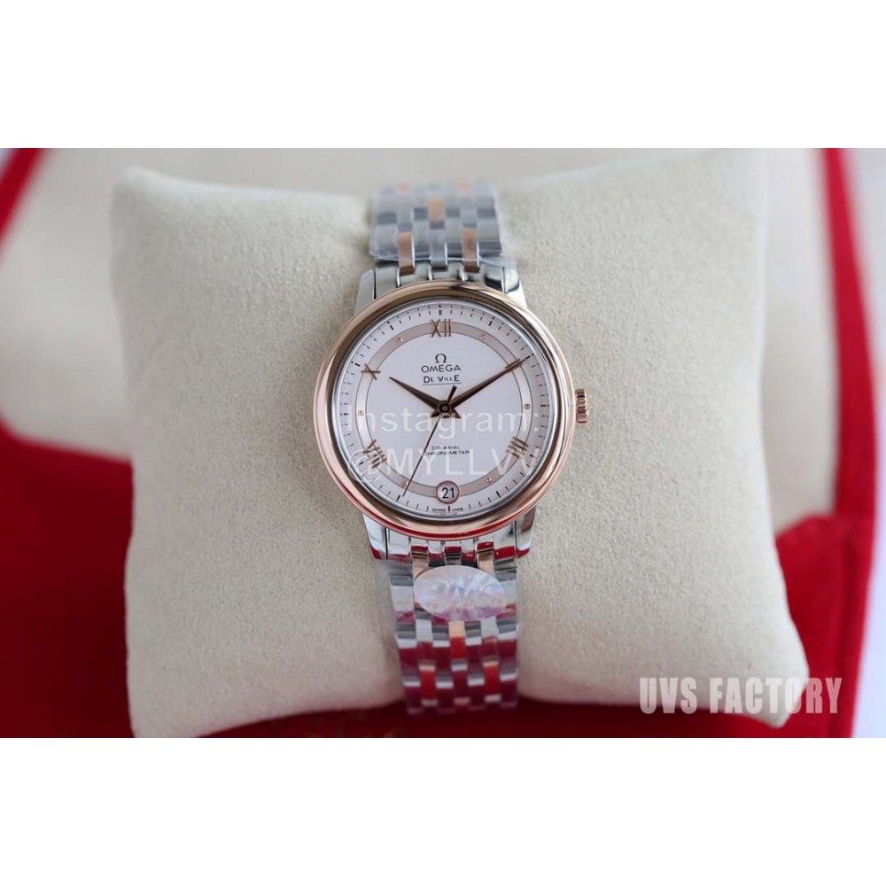 Omega New Roman Numeral Dial Steel Strap Watch