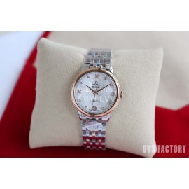 Omega Fashion Roman Numeral Dial Steel Strap Watch