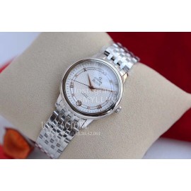 Omega Roman Numeral Dial Steel Strap Watch Silver