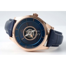 Omega Fashion Leather Strap Watch Blue