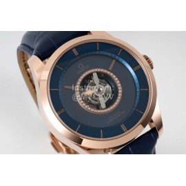 Omega Fashion Leather Strap Watch Blue