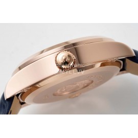 Omega Fashion Leather Strap Watch Blue