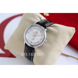 Omega Sapphire Crystal Leather Strap Watch