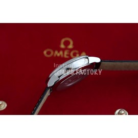 Omega New Sapphire Crystal Leather Strap Watch